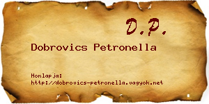 Dobrovics Petronella névjegykártya